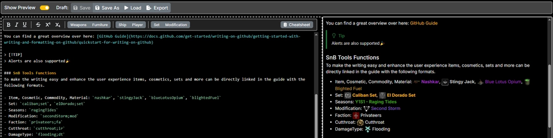 Editor Functions