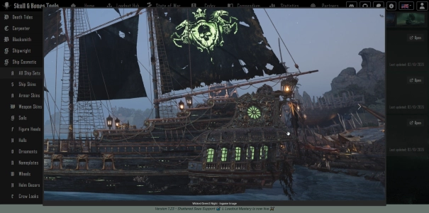 zoomed image of frigate ship skin ingame